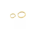 3 Pair 18k Yellow Gold Huggie Hoop Square Hinged Sleeper Earrings Non-allergenic