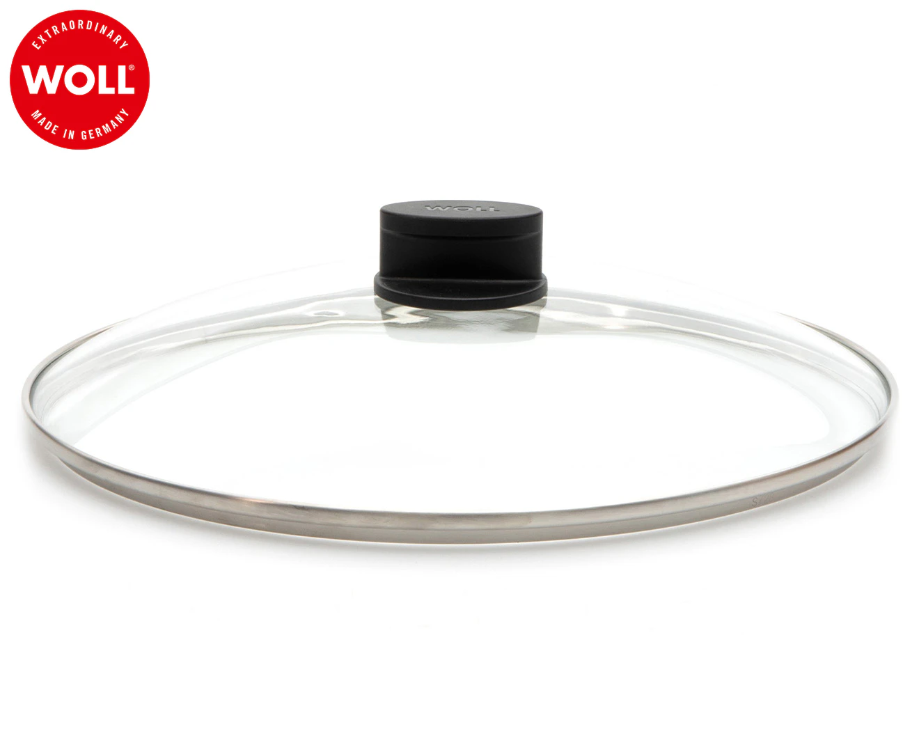 Woll 30cm Eco Lite Fixed Knob Safety Glass Lid