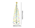 Solar Powered LED Christmas Tree Stake Light - 1pcs