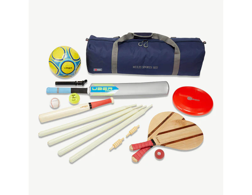 Uber Multi Sport Set - Includes Cricket, Rounders, Paddle Bat and More.