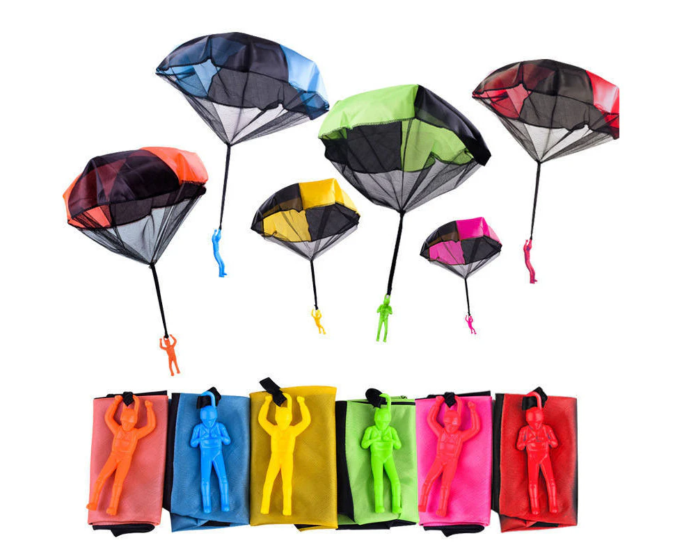 Winmax Parachute Toy 6 Pieces Set Free Throwing Outdoor Childrens Flying Toys-Multicolor