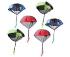 Winmax Parachute Toy 6 Pieces Set Free Throwing Outdoor Childrens Flying Toys-BlueGreenRed 1