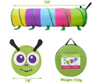 Winmax Kids Tunnel Pop Up Crawl Through Toy for Boys Girls Indoor Crawl Toy-Caterpillar