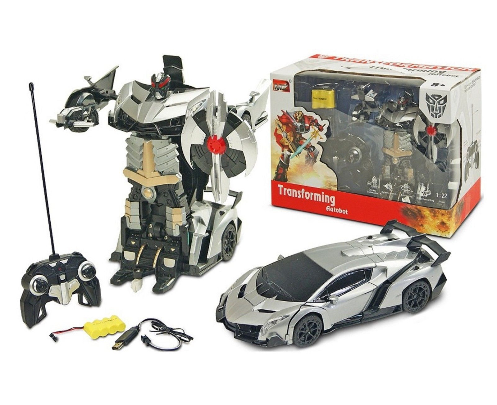MZ Transformers 2333X Lockdown RC IR 8+ Toy Robot Car Bumblebee Optimus  Prime 