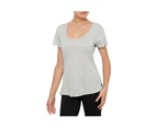 Bonds Womens Scoop Neck Tee T-Shirt Top Cotton Grey Cotton/Polyester - Grey