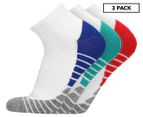 Underworks Men's Sport Low Cut Socks 3-Pack - White