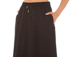 Urban Classics Women's Viscose Midi Skirt - Black