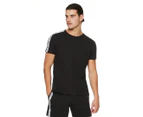 Calvin Klein Men's Logo Tape Relaxed Crew Tee / T-Shirt / Tshirt - Black