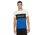 Calvin Klein Men's Colour Block Relaxed Tee / T-Shirt / Tshirt - Bobby Blue