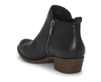 Amoretu Womens Boots Low Heel Bootie Side Zipper-Black