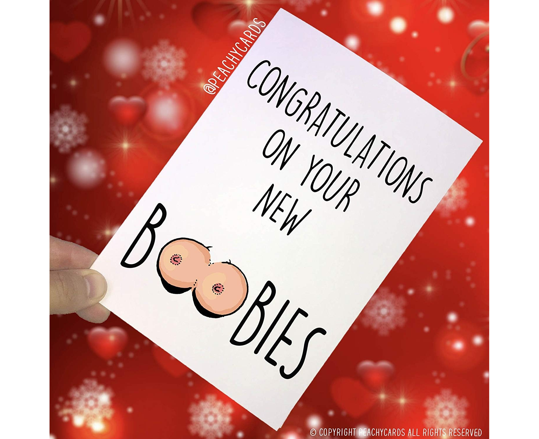 Congratulations New Boobies Cards Best Friend Card Boob Job Card New