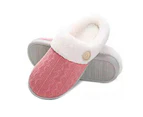 Amoretu Womens House Slippers Comfy Memory Foam Insole with Fluffy Plush Lined-WatermelonRed