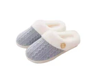 Amoretu Womens House Slippers Comfy Memory Foam Insole with Fluffy Plush Lined-LightBlue