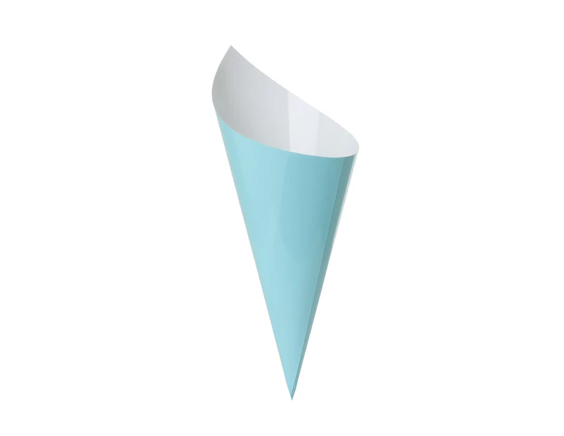 Light Blue Paper Snack Cones (Pack of 10)