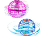 Momax 2 Packs Magic Flying Toy Ball Dynamic RGB Light Drop Resistant-PinkBlue