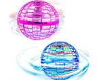 Momax 2 Packs Magic Flying Toy Ball Dynamic RGB Light Drop Resistant-PinkBlue