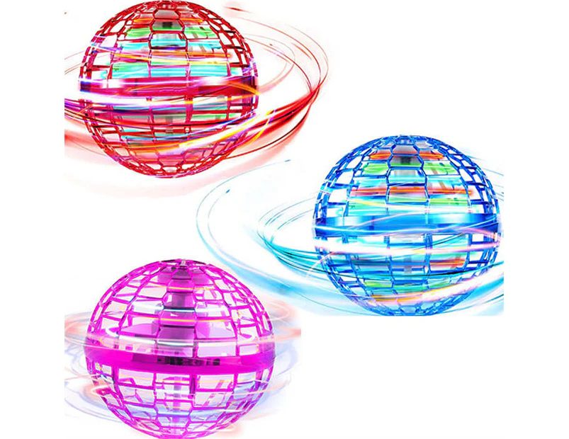 Momax 3 Packs Magic Flying Toy Ball Dynamic RGB Light Drop Resistant-BluePinkRed