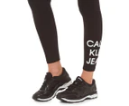 Calvin Klein Jeans Women's Plastisol Stacked CKJ Full Leggings / Tights - Black