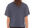 Calvin Klein Jeans Women's Shiny Plastisol Master Jeans Logo Tee / T-Shirt / Tshirt - Stone Heather