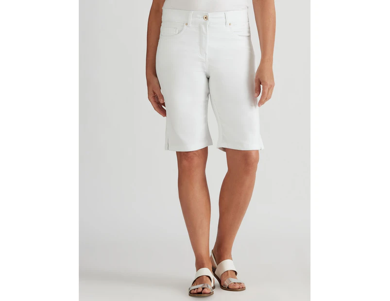 Millers 5 Pockets Denim Shorts - Womens - White