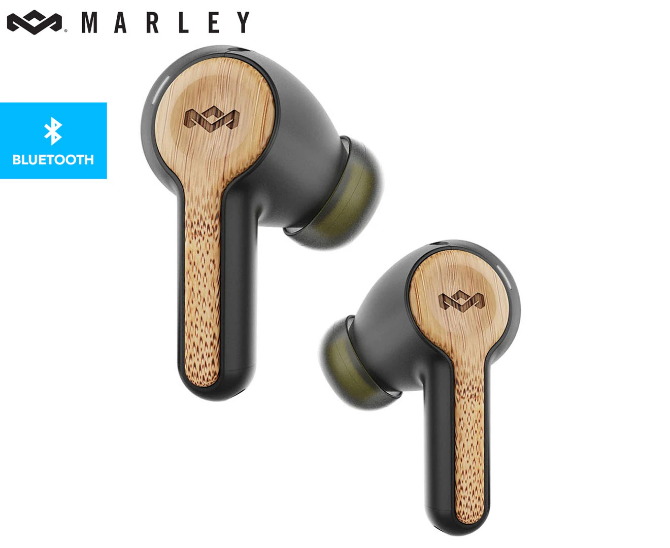 House Of Marley Rebel True Wireless Earbuds/Bluetooth Earphones for Phones Black