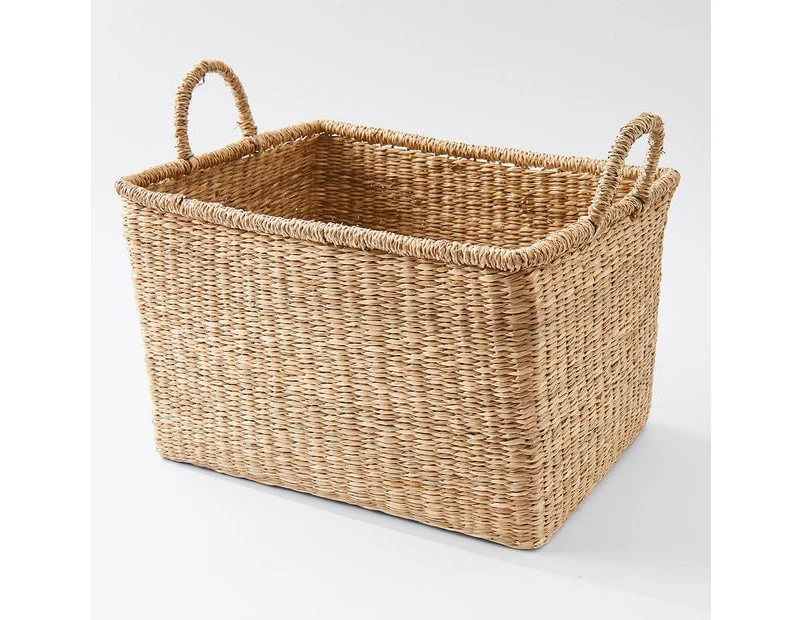 Target Closed Weave Rectangle Seagrass Basket - Neutral