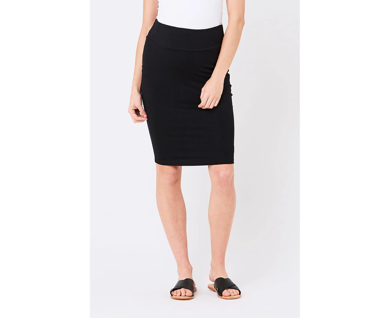 Tube Skirt Black Womens Maternity Wear by Ripe Maternity