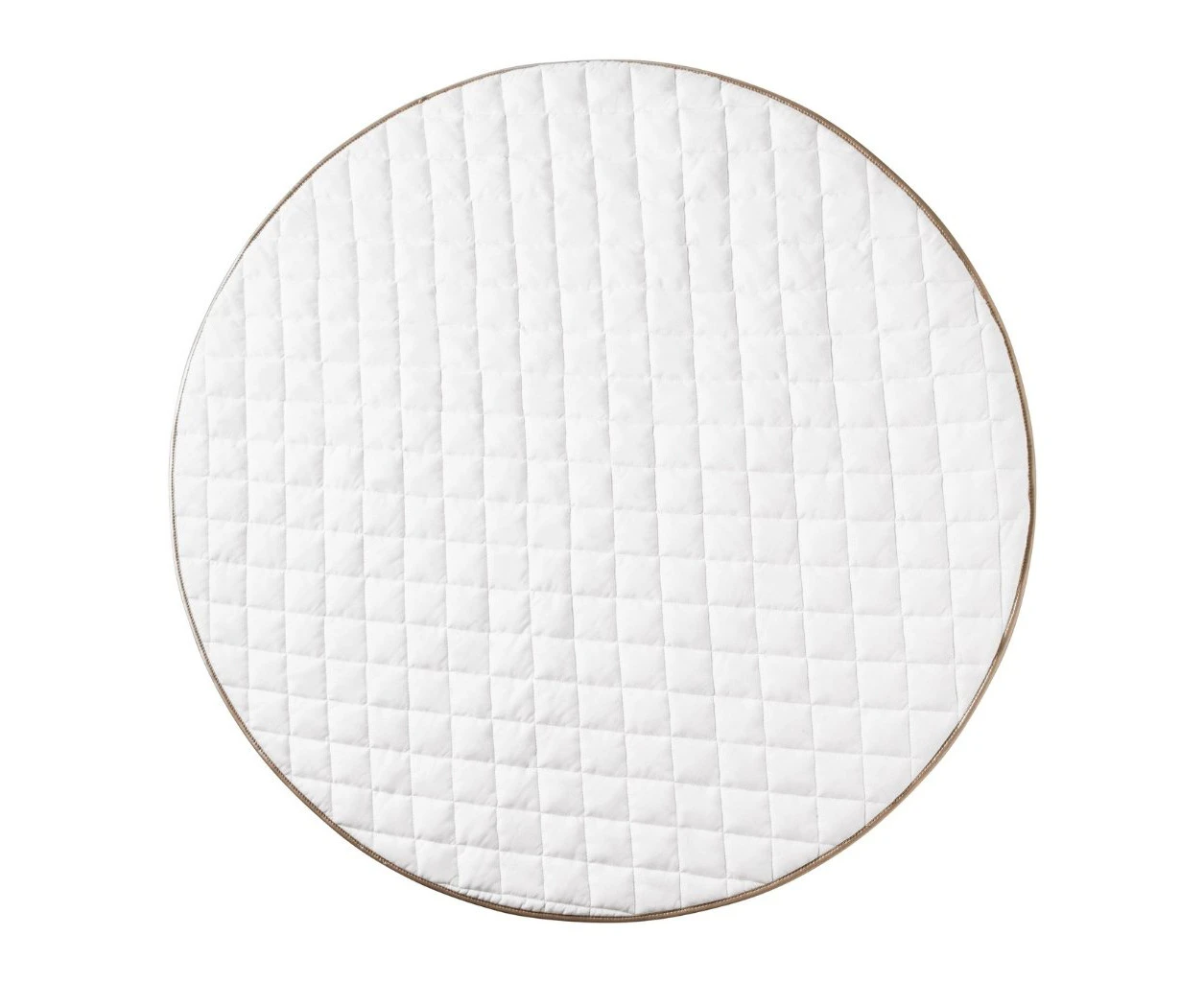 Cattywampus Quilted Cotton Play Mat - Whisper White