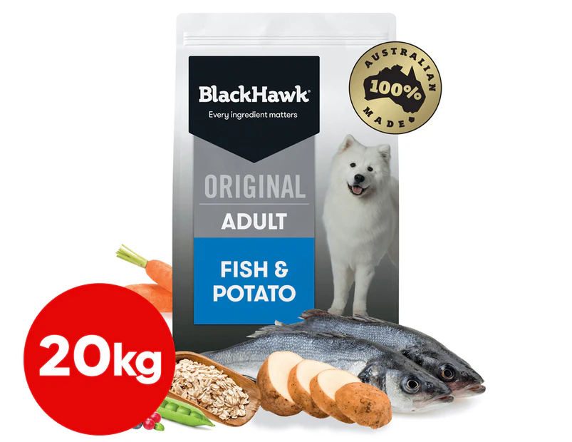 Black Hawk Adult Dry Dog Food Fish & Potato 20kg