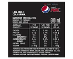 Pepsi Max No Sugar Soda Bottle 24 x 600mL