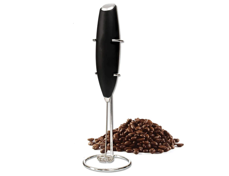 EZONEDEAL Electric Handheld Milk Frothers With Stand For Coffee Blue Mountain Coffee Cappuccino Milk Tea Whisk Blender