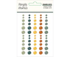 Simple Stories Hearth & Home Enamel Dots Embellishments 60 pack