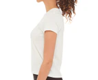 Calvin Klein Jeans Women's Graphic Baby Tee / T-Shirt / Tshirt - Mascarpone