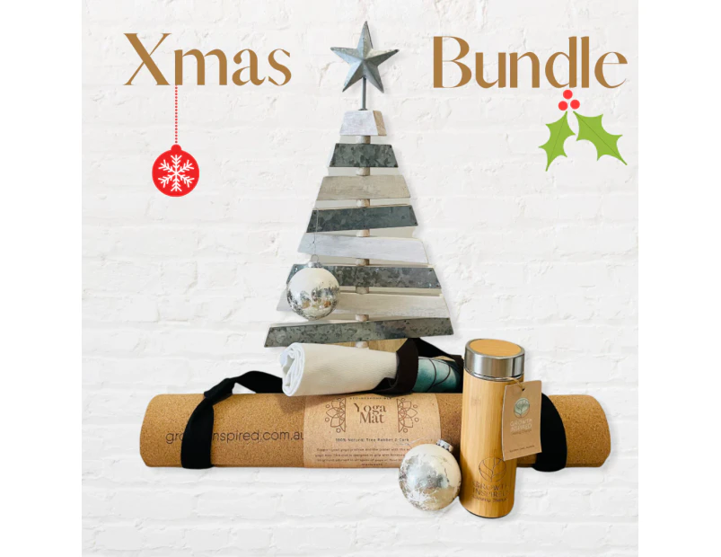 Growth Inspired  The Eco-friendly Xmas Bundle, Yoga Mat, Hydro flask and Canvas Tote