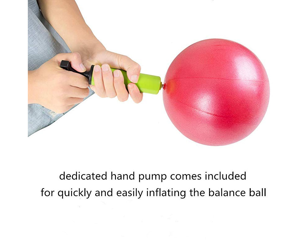 MU-MOON Mini Fitness Exercise Ball Kit with Hand Pump for Yoga, Pilates,  Body Balance, Core Training and Stability, 20cm