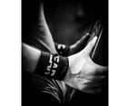(Black/Black Stitch) - WOD Wear Wrist Wraps for Powerlifting, Strength Training, Bodybuilding, Cross Training, Olympic Weightlifting, Yoga Support - One Si
