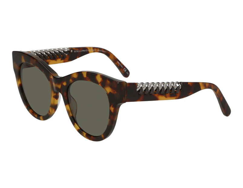 Stella McCartney Cat Eye Sunglasses - Shiny Havana/Green