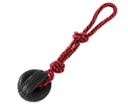 Paws & Claws 4-Way Swing Tyre Rope Tugger - Black/Red