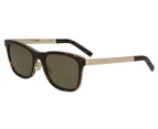 Saint Laurent Rectangle Sunglasses - Havana/Gold/Green
