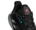 Adidas Youth EQ21 Run Shoes - Core Black/Core White/Pink/Aqua