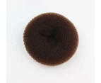 Unisex 4 Pc X Hair Bun Donut Rings Ring Scrunchie Womens Girls Dance Black Brown Blonde - Brown