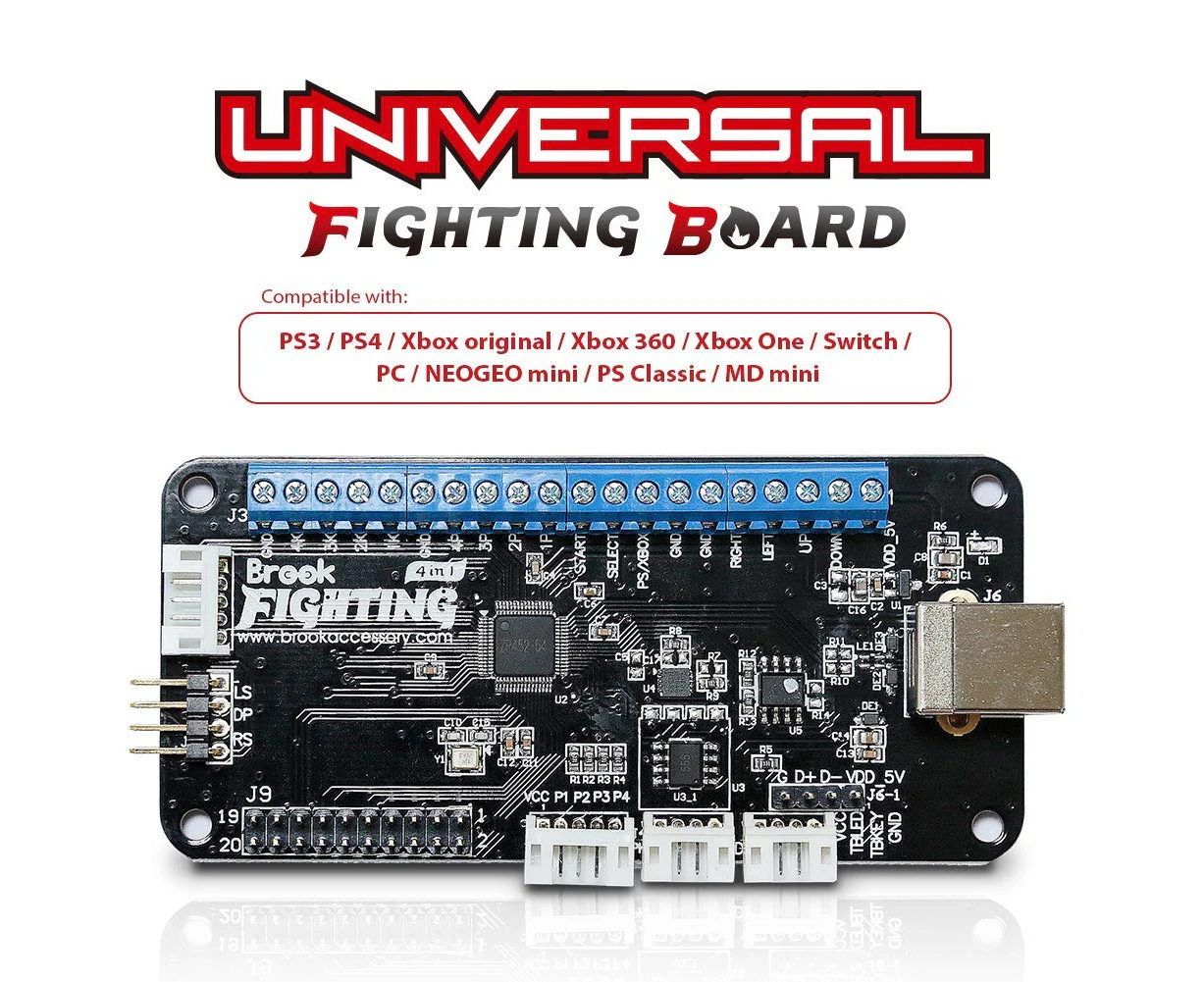 Brook Universal Fighting Board (UFB) pin pre-added