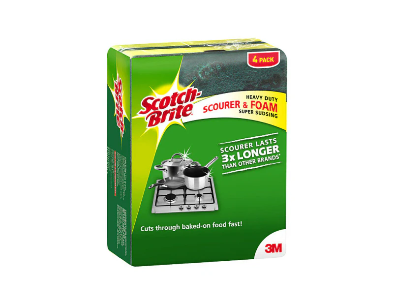 ScotchBrite SB Scrub Sponge H/Duty Pk4