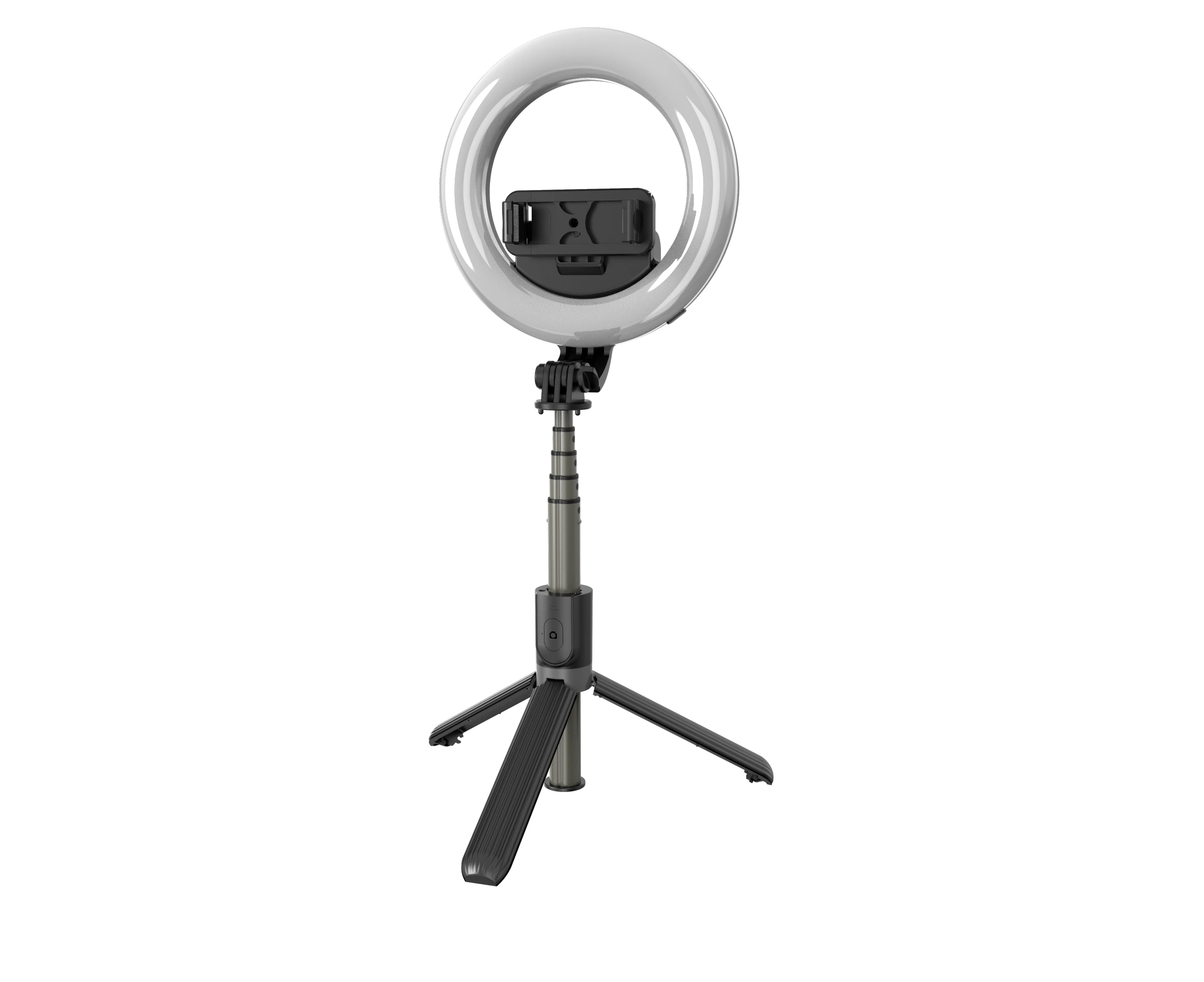 L07 5" Ring Light 360 Degree Rotating Wireless Portable Selfie Stick Tripod For Mobile