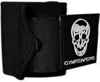 (46cm , Black - Medium Stiff) - Gymreapers Wrist Wraps Weightlifting - Stiff Heavy Duty 46cm Wraps with Thick Thumb Loop for Powerlifting, Bodybuilding, Cr