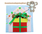 10Pages! Xmas Felt Soft Activity Quiet Busy Book Toddler Puzzle Montessori Toy Fabric First DIY Santa Christmas Preschool