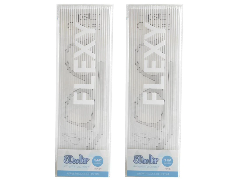3Doodler Create FLEXY Plastic Clearly Flexy-2pack