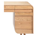 CELIO Study Desk with Storage 1.2M - Natural Ash Oak