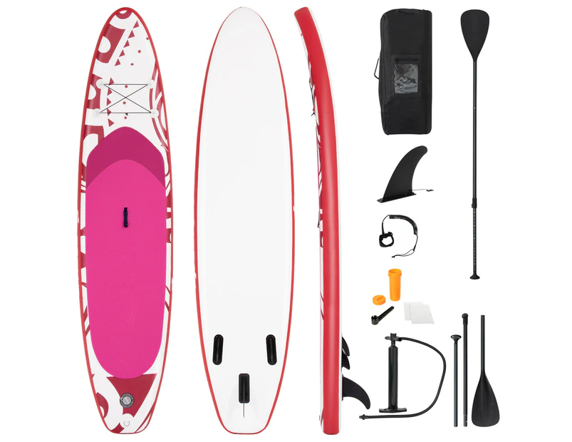 Costway 325X75X15cm Inflatable Stand Up Paddle Board 10.5' SUP Surfboard Kayak W/Adjustable Paddle&Packbag, Outdoor Surfing Yoga Fishing