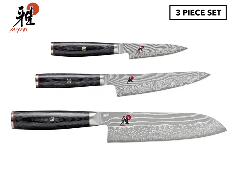 Miyabi 3-Piece 5000FCD Shotoh Utility Knife Set